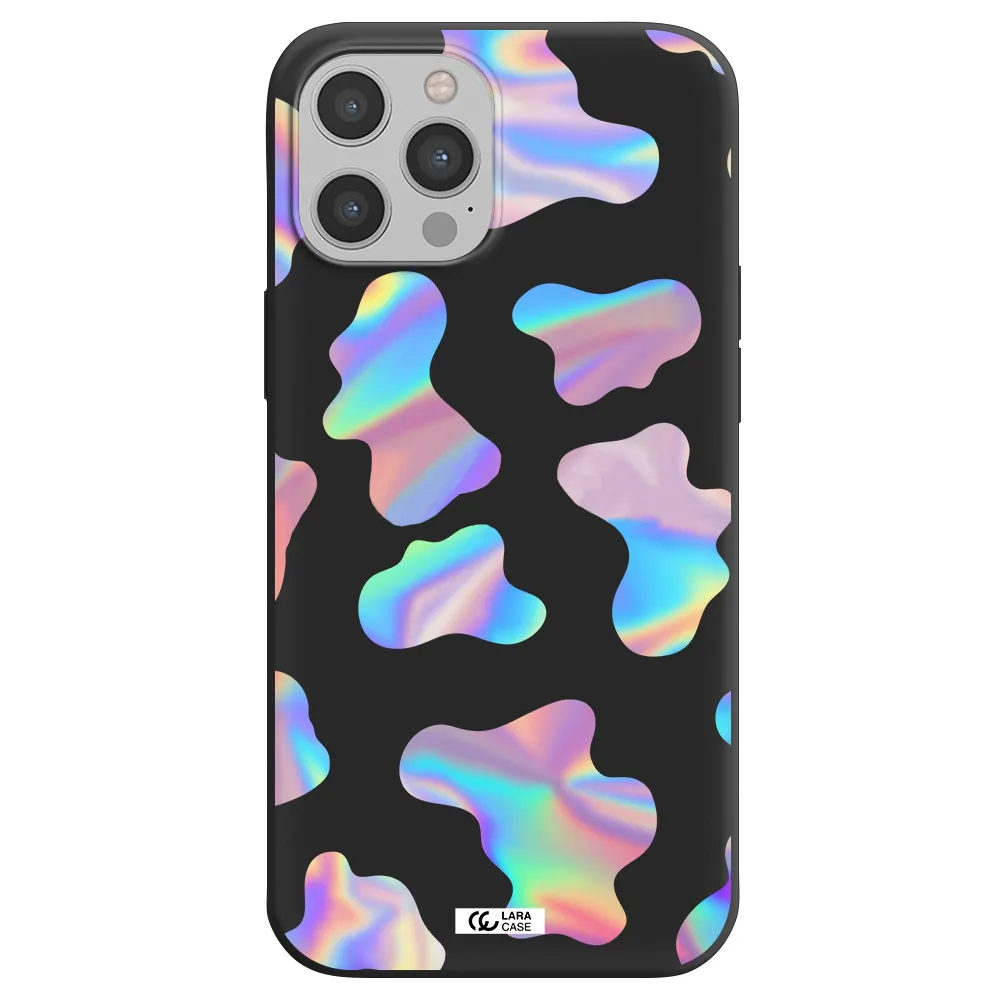 Colorful Spots Apple iPhone 12 pro max Silicone black Case