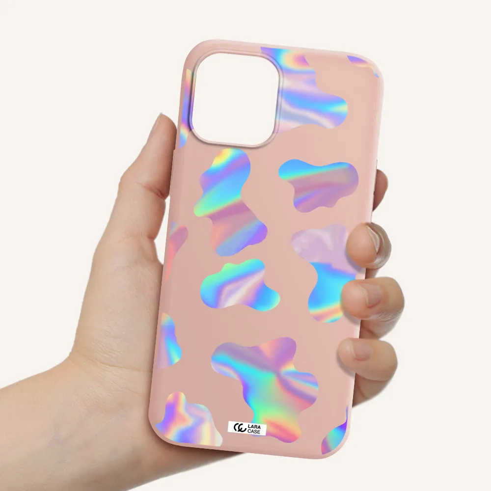 Colorful Spots Apple iPhone 12 pro max Silicone pastel pink Case