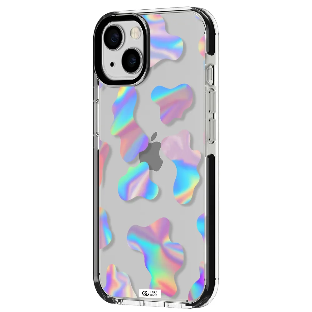 Colorful Spots Apple iPhone 13 impact black border Case