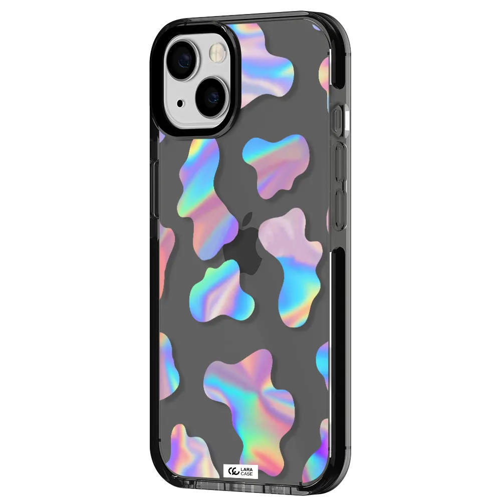 Colorful Spots Apple iPhone 13 impact Smoke Black Case