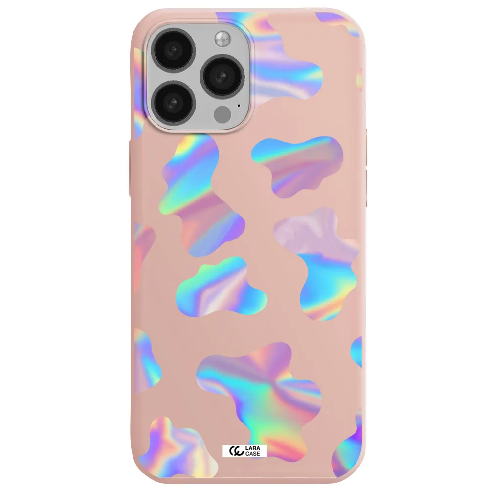 Colorful Spots Apple iPhone 13 Pro Max Silicone pastel pink Case