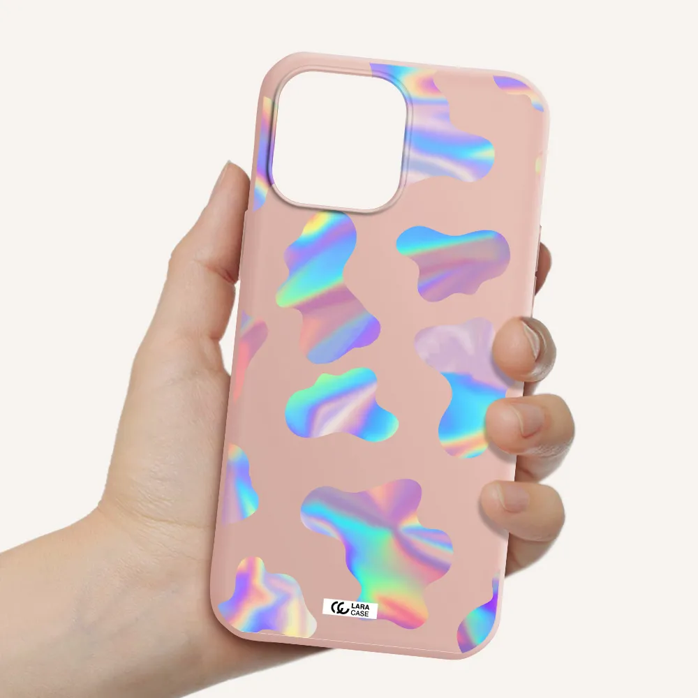 Colorful Spots Apple iPhone 13 Pro Silicone pastel pink Case