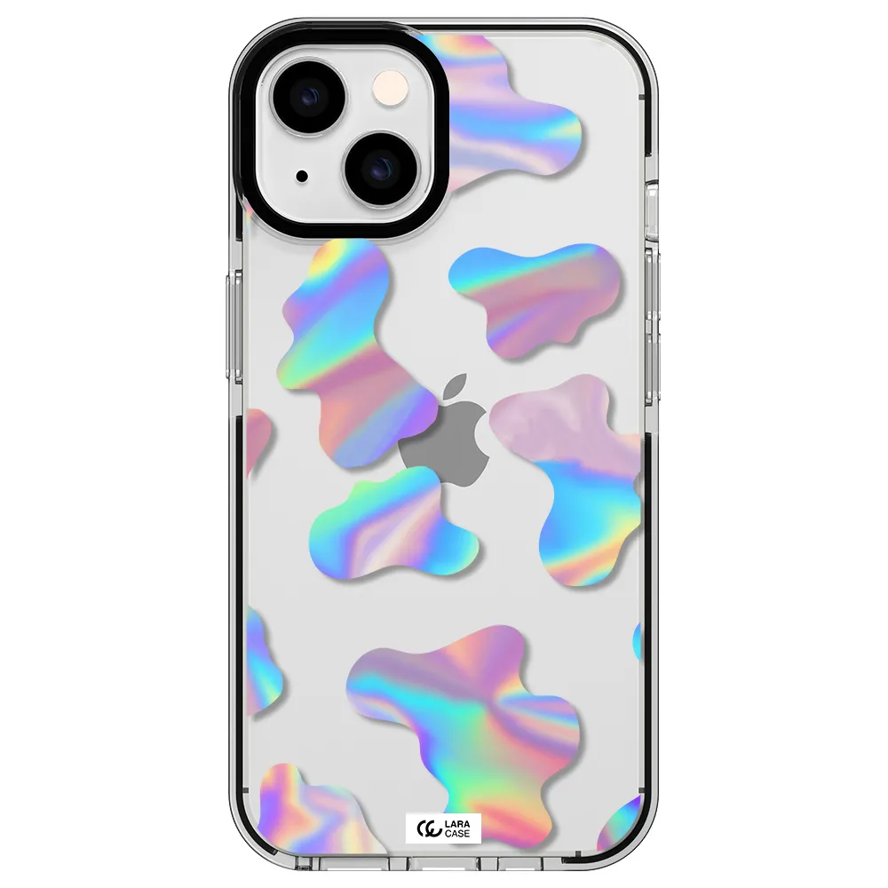 Colorful Spots Apple iPhone 14 impact black border Case