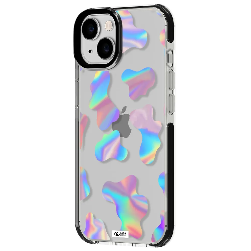Colorful Spots Apple iPhone 14 impact black border Case