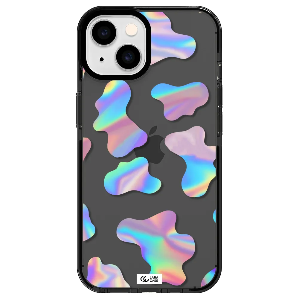 Colorful Spots Apple iPhone 14 impact Smoke Black Case