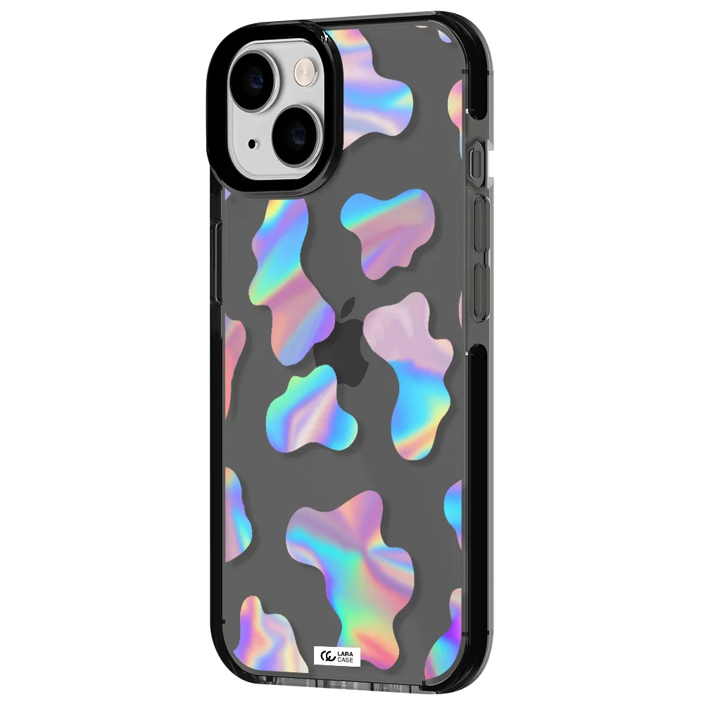 Colorful Spots Apple iPhone 14 impact Smoke Black Case