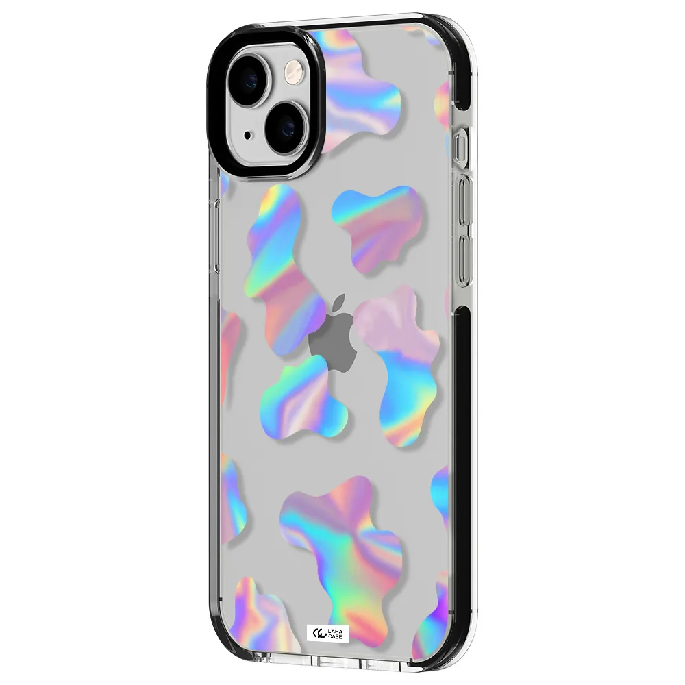 Colorful Spots Apple iPhone 14 plus impact black border Case