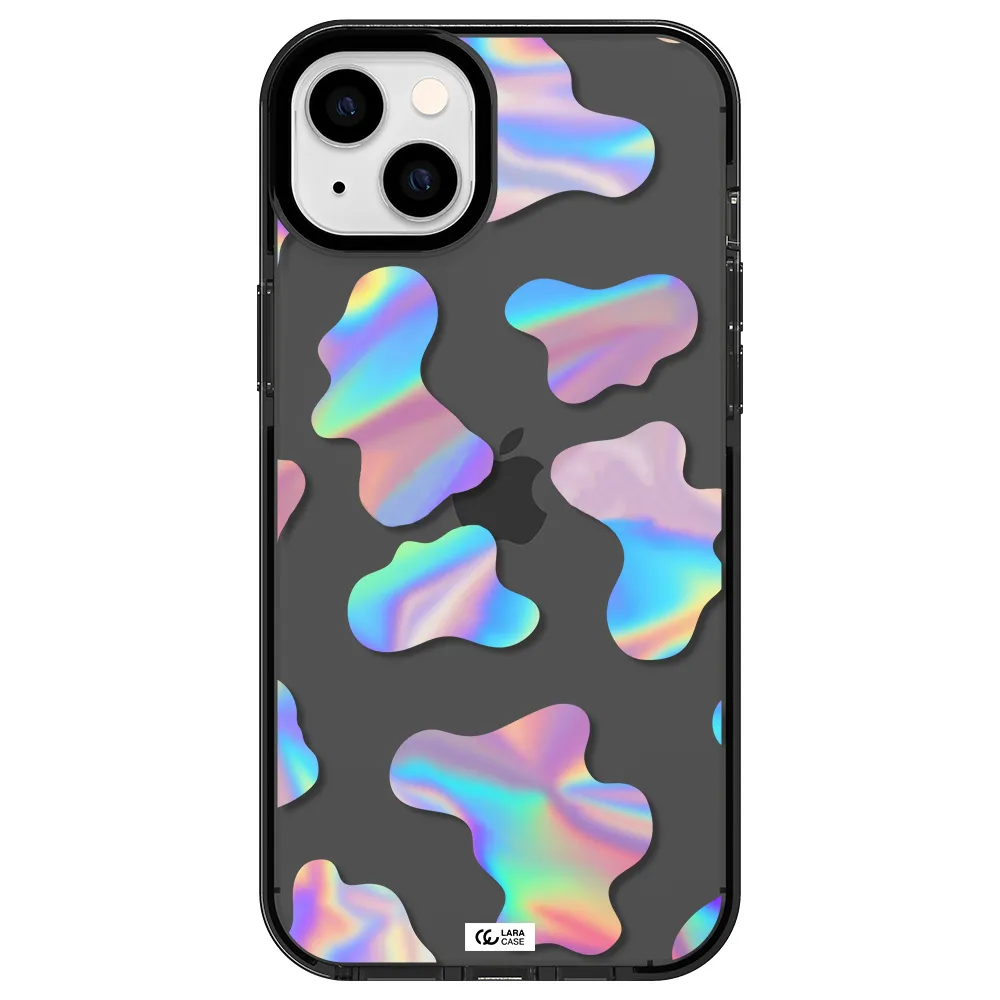 Colorful Spots Apple iPhone 14 plus impact Smoke Black Case