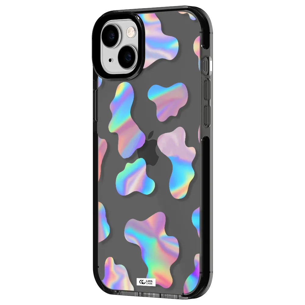 Colorful Spots Apple iPhone 14 plus impact Smoke Black Case