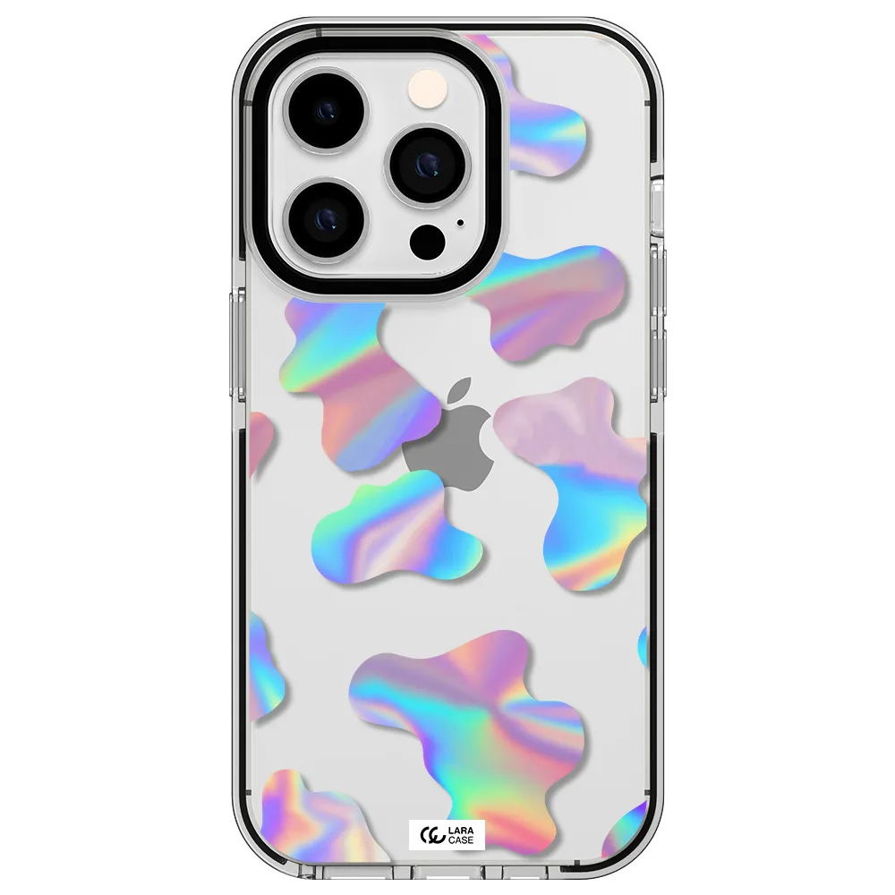 Colorful Spots Apple iPhone 14 pro impact black border Case