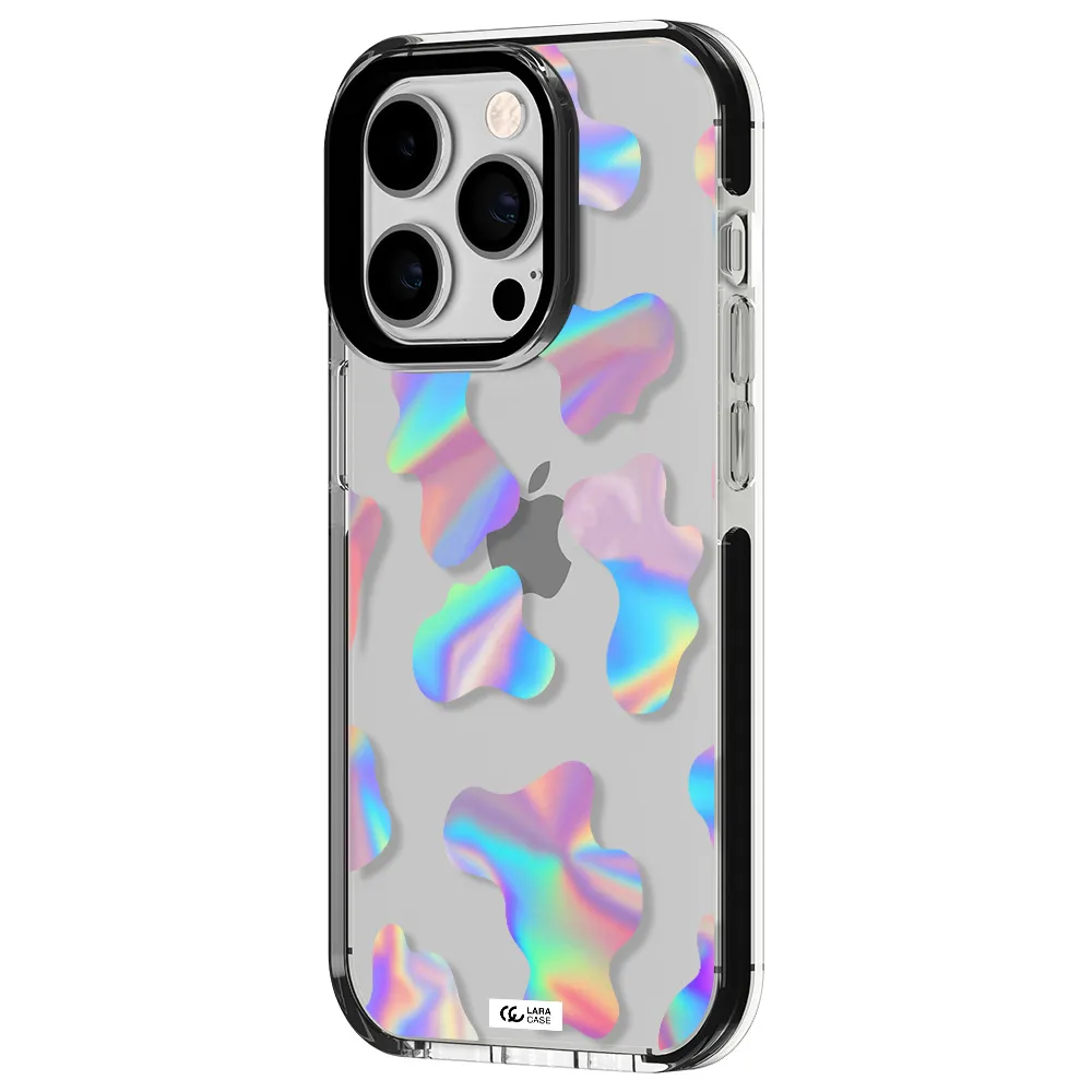Colorful Spots Apple iPhone 14 pro impact black border Case