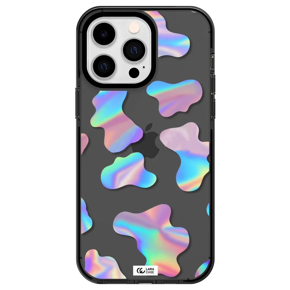 Colorful Spots Apple iPhone 14 pro max impact Smoke Black Case