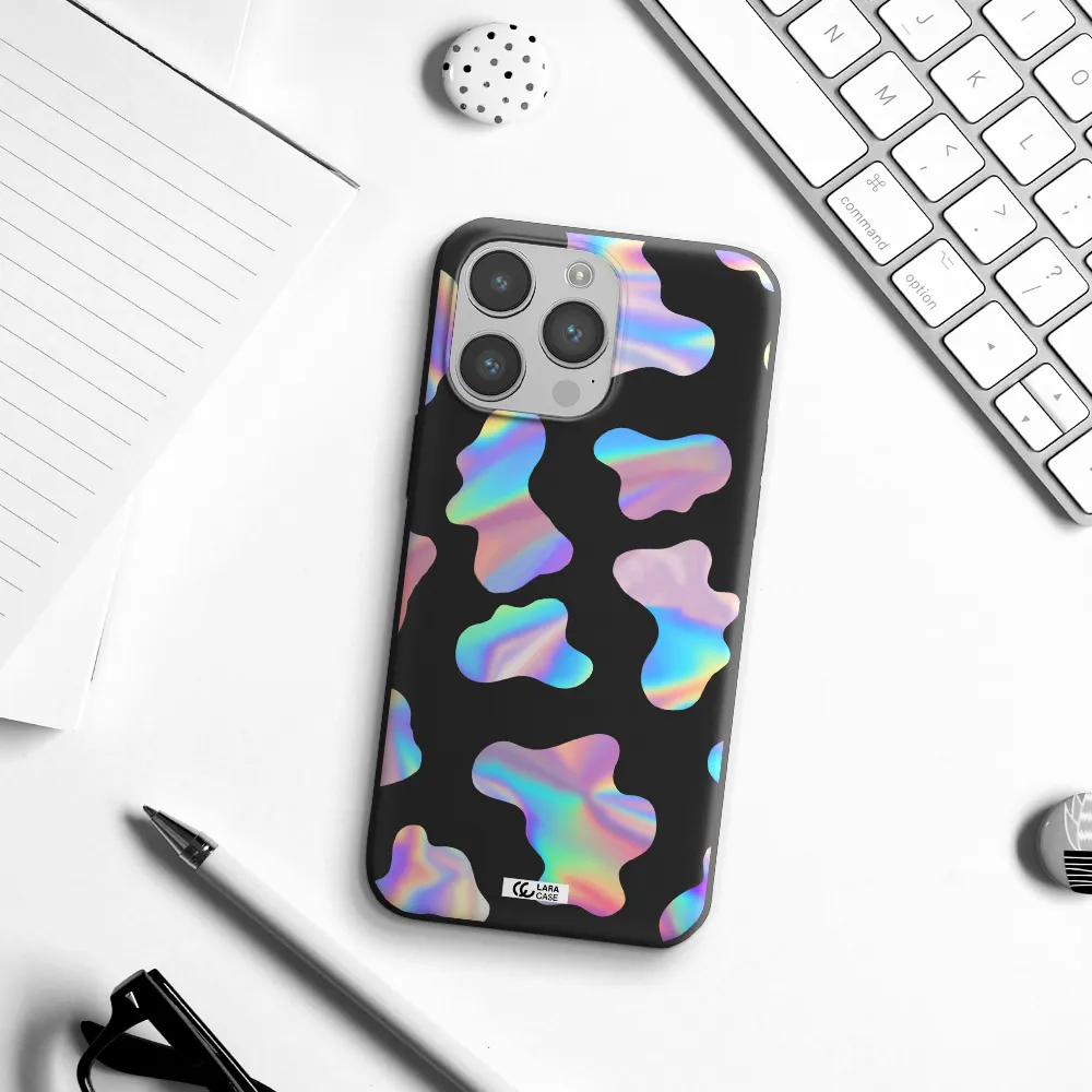 Colorful Spots Apple iPhone 14 pro max Silicone black Case
