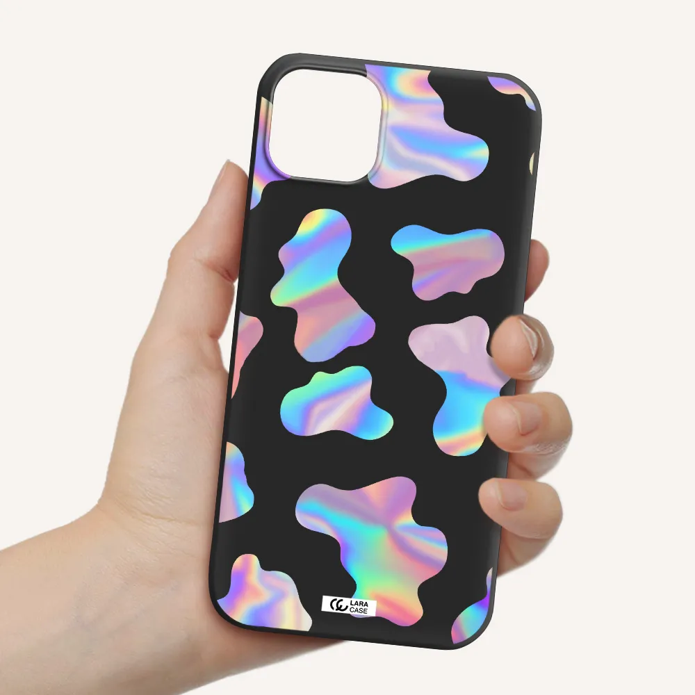 Colorful Spots Apple iPhone 14 Silicone black Case