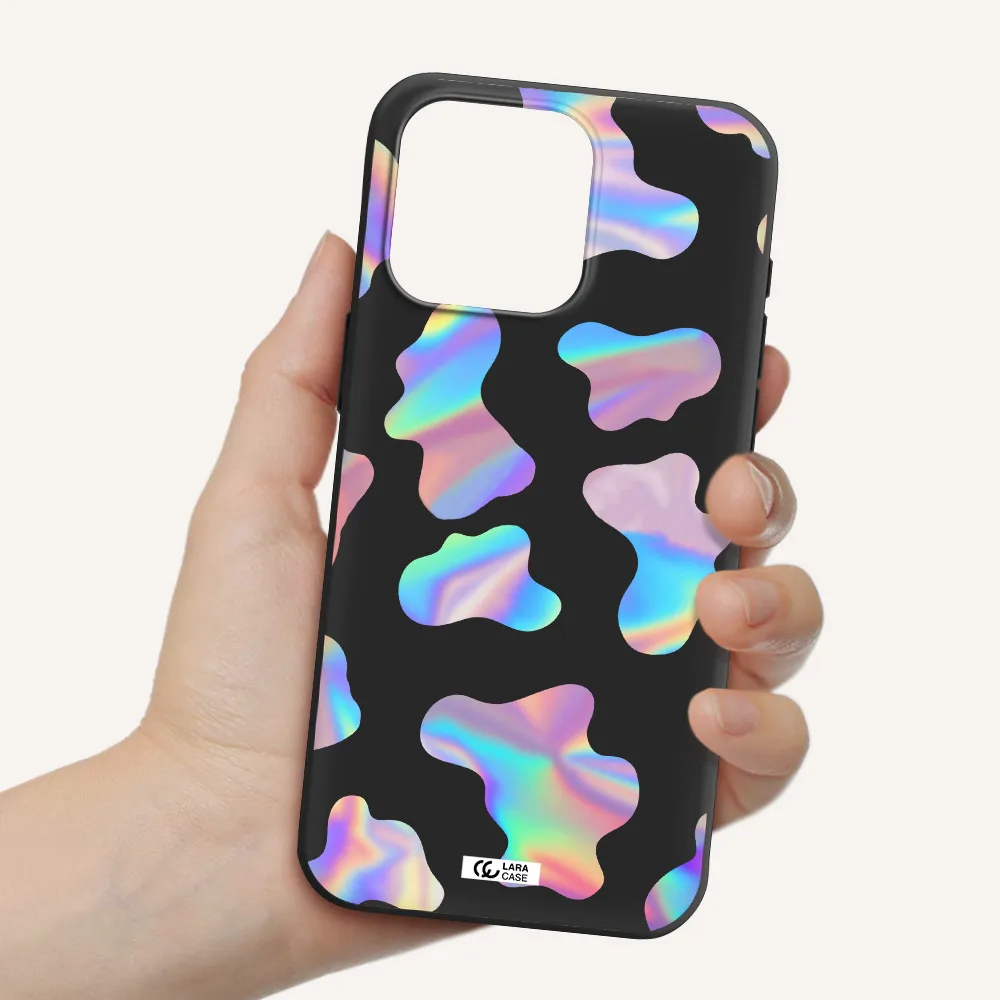 Colorful Spots Apple Iphone 15 Pro max Silicone black Case