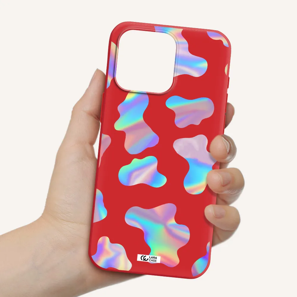 Colorful Spots Apple Iphone 15 Pro Max Silicone Imperial Red Case