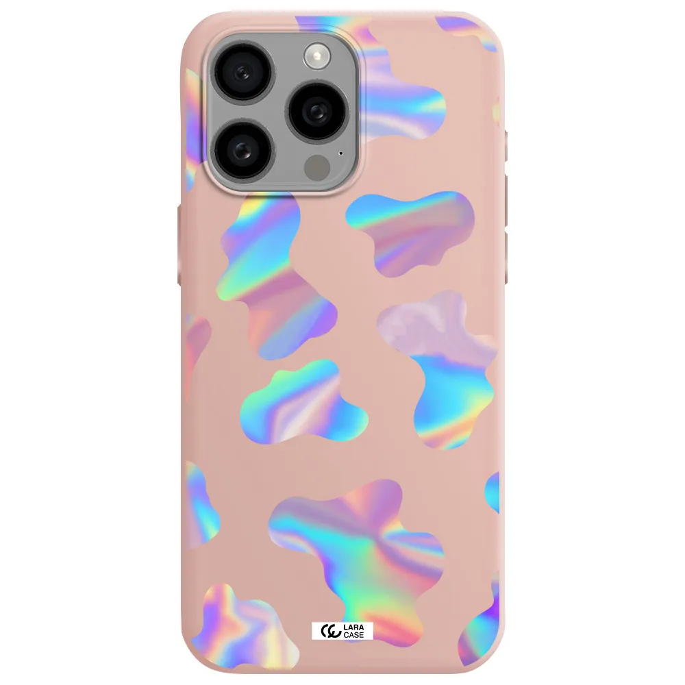 Colorful Spots Apple Iphone 15 Pro max Silicone pastel pink Case