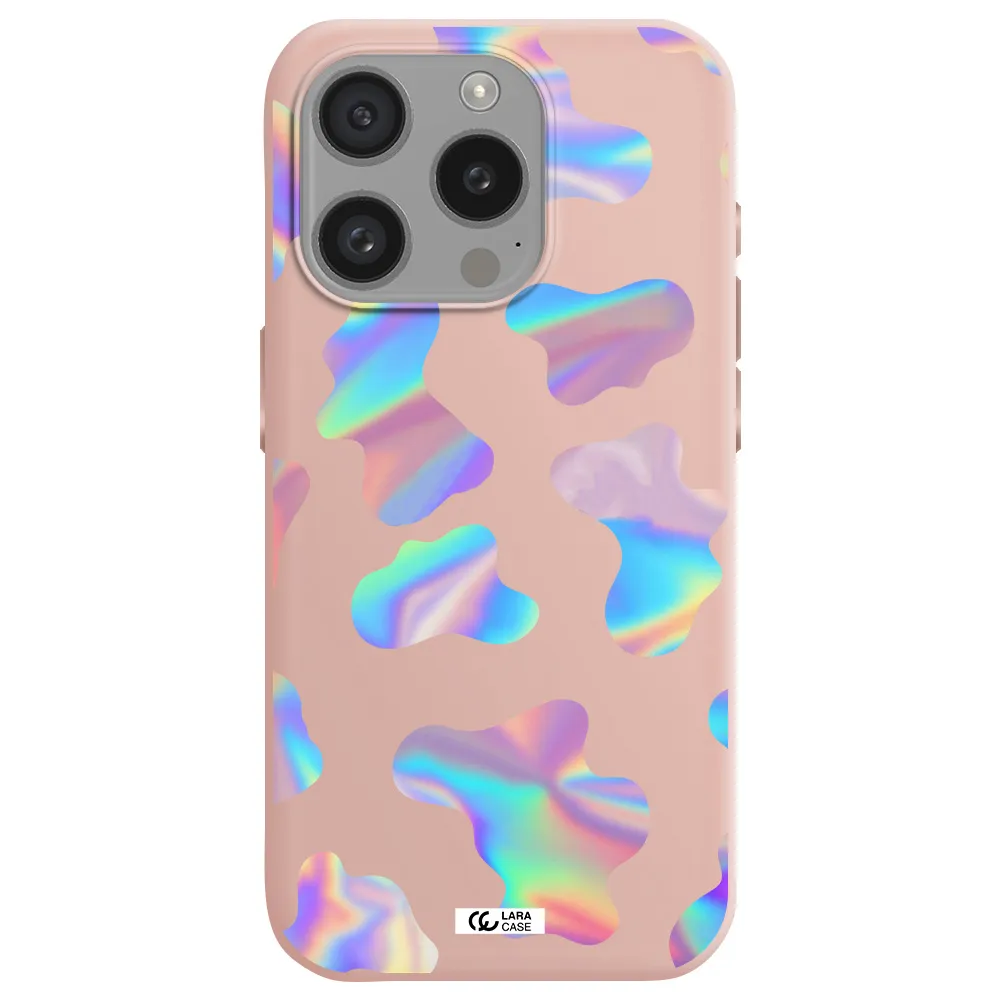 Colorful Spots Apple Iphone 15 Pro Silicone Pastel Pink Case