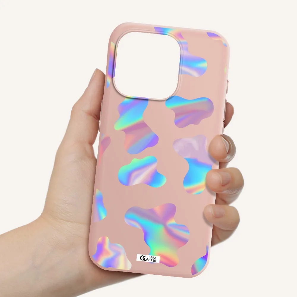 Colorful Spots Apple Iphone 15 Pro Silicone Pastel Pink Case