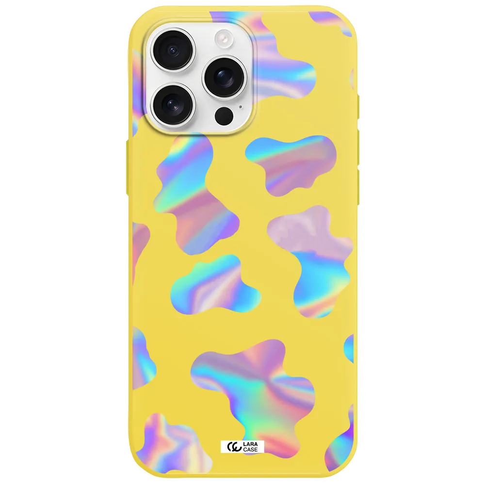 Colorful Spots Apple Iphone 16 Pro Max Silicone Canary Yellow Case