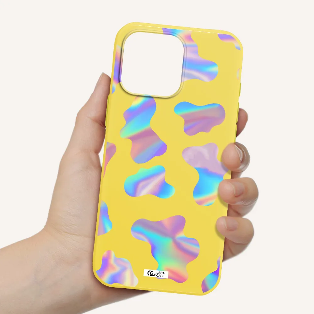 Colorful Spots Apple Iphone 16 Pro Max Silicone Canary Yellow Case
