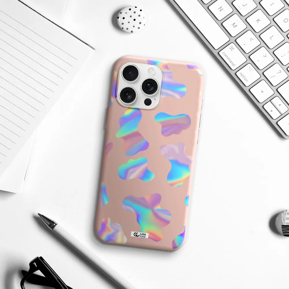 Colorful Spots Apple Iphone 16 Pro Max Silicone Pastel Pink Case
