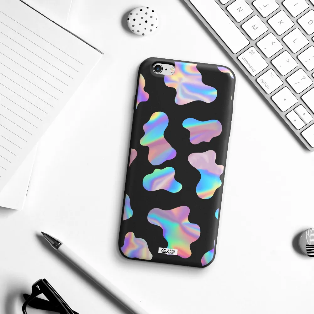 Colorful Spots Apple iPhone 6 plus Silicone black Case
