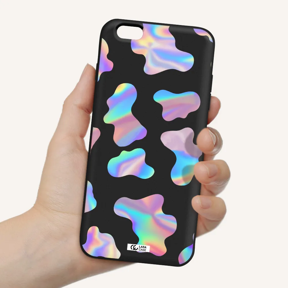 Colorful Spots Apple iPhone 6 s plus Silicone black Case