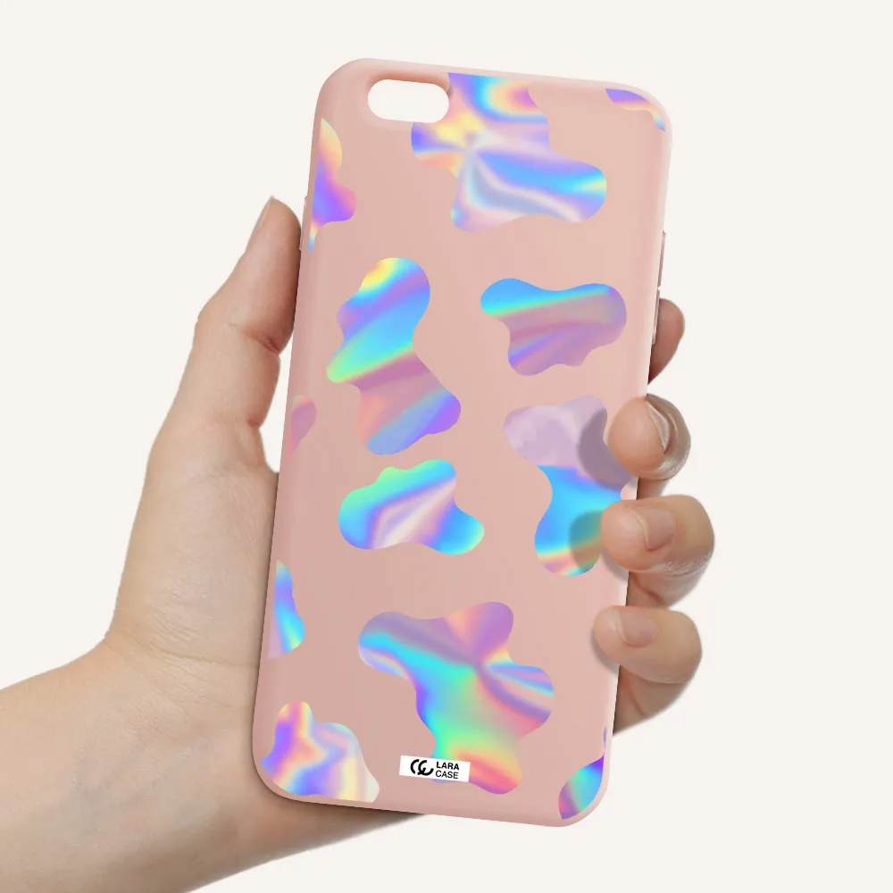 Colorful Spots Apple iPhone 6 s plus Silicone pastel pink Case