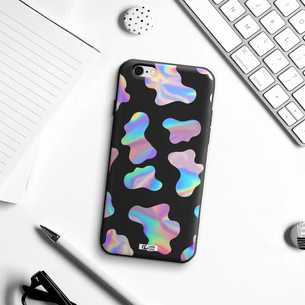 Colorful Spots Apple iPhone 6 Silicone black Case