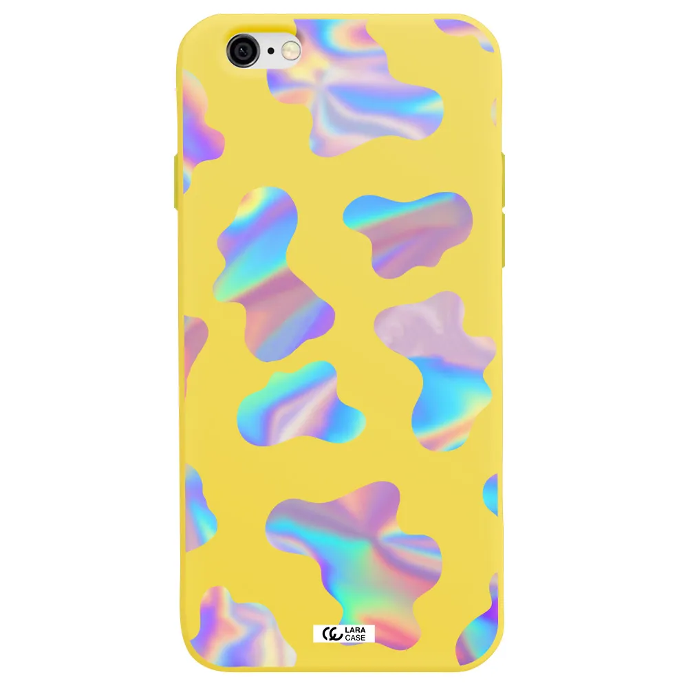 Colorful Spots Apple iPhone 6 Silicone canary yellow Case