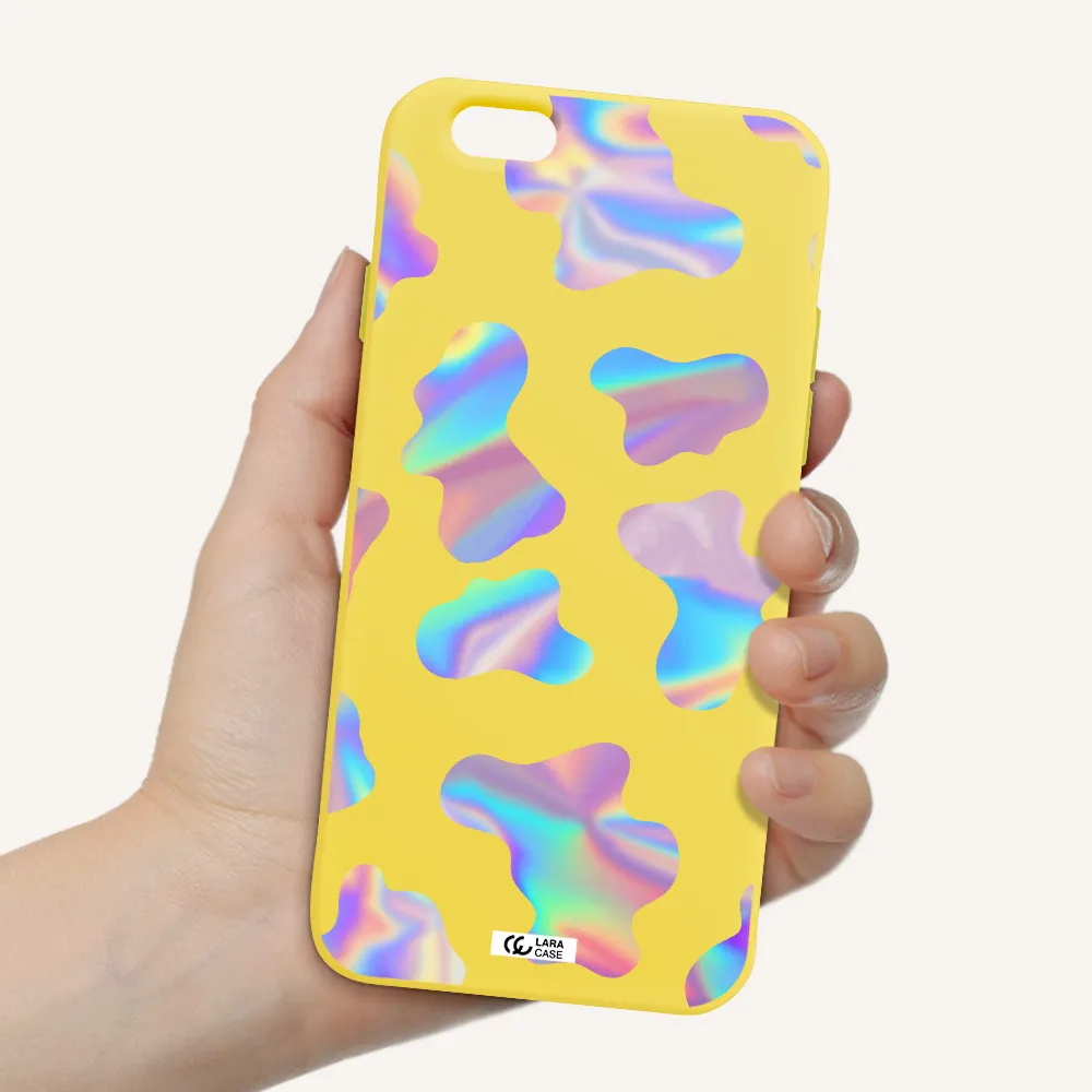 Colorful Spots Apple iPhone 6 Silicone canary yellow Case