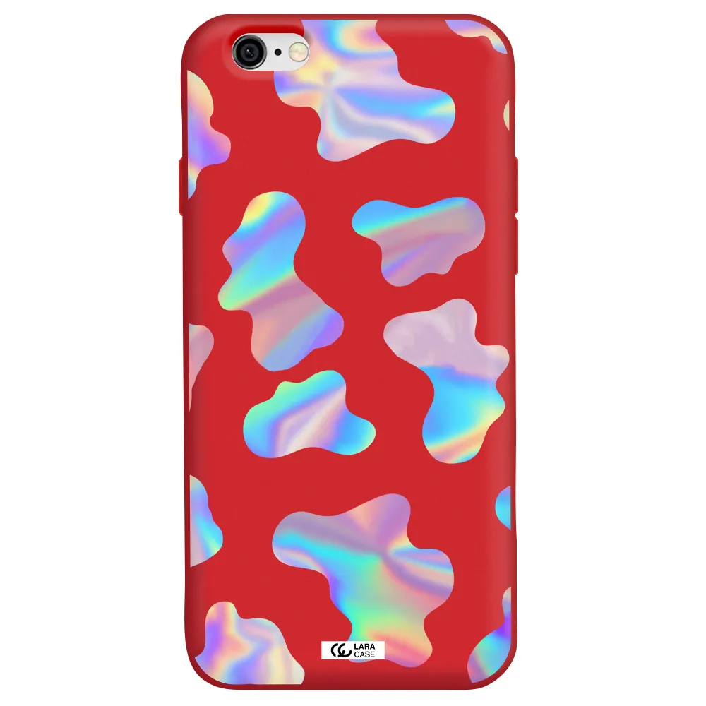 Colorful Spots Apple iPhone 6 Silicone Imperial Red Case