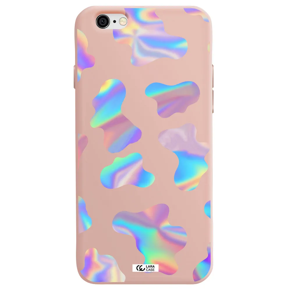 Colorful Spots Apple iPhone 6 Silicone pastel pink Case
