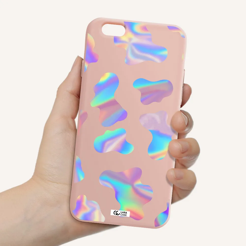 Colorful Spots Apple iPhone 6 Silicone pastel pink Case
