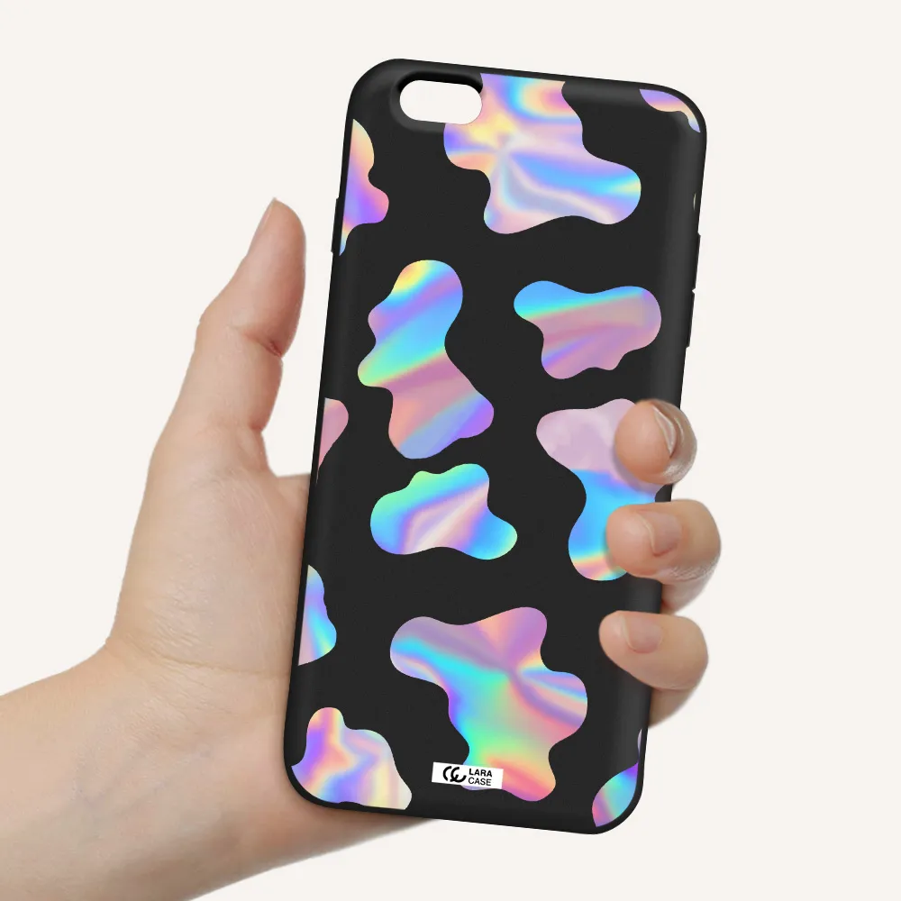 Colorful Spots Apple iPhone 6S Silicone black Case