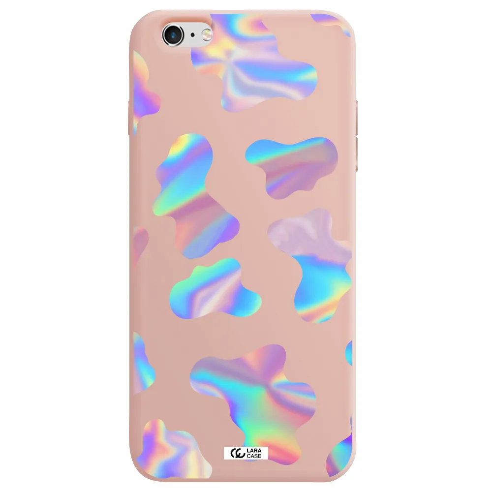 Colorful Spots Apple iPhone 6S Silicone pastel pink Case