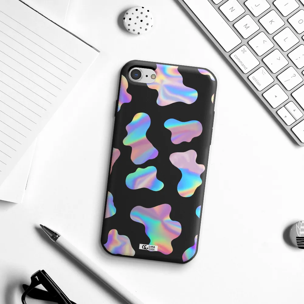Colorful Spots Apple iPhone 7 Silicone black Case