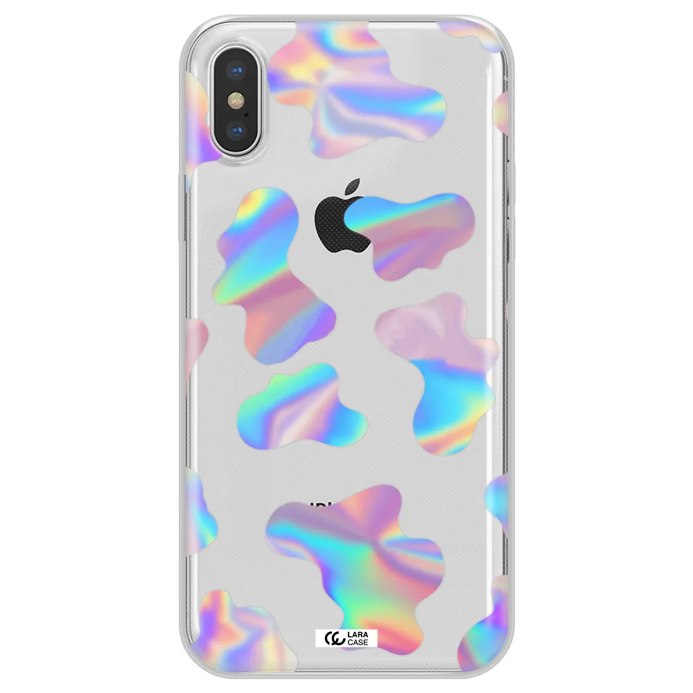 Colorful Spots Apple iPhone X Clear TPU Case