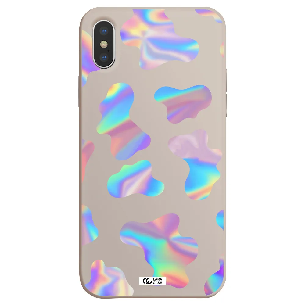 Colorful Spots Apple iPhone X Silicone Stone Case