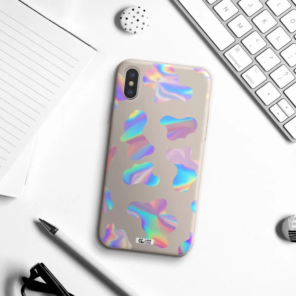 Colorful Spots Apple iPhone X Silicone Stone Case