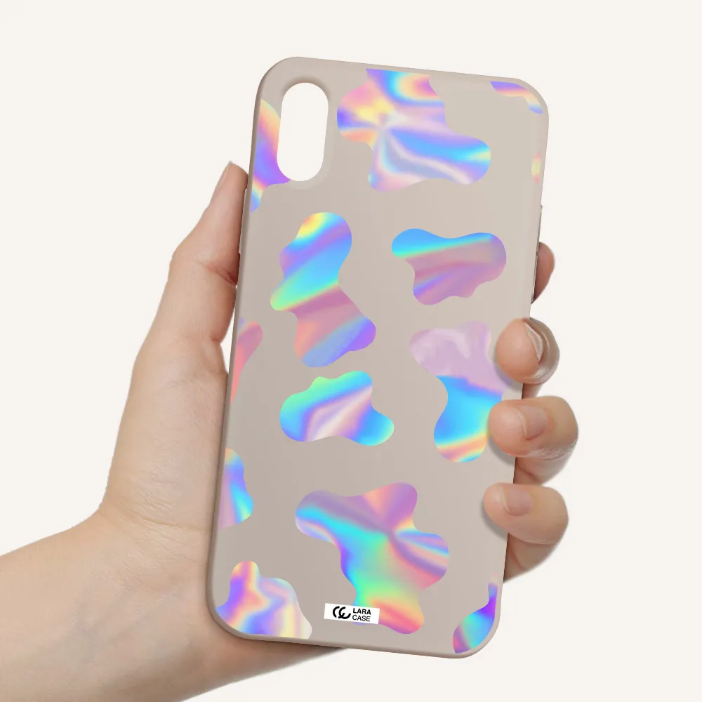 Colorful Spots Apple iPhone XS Silicone Stone Case