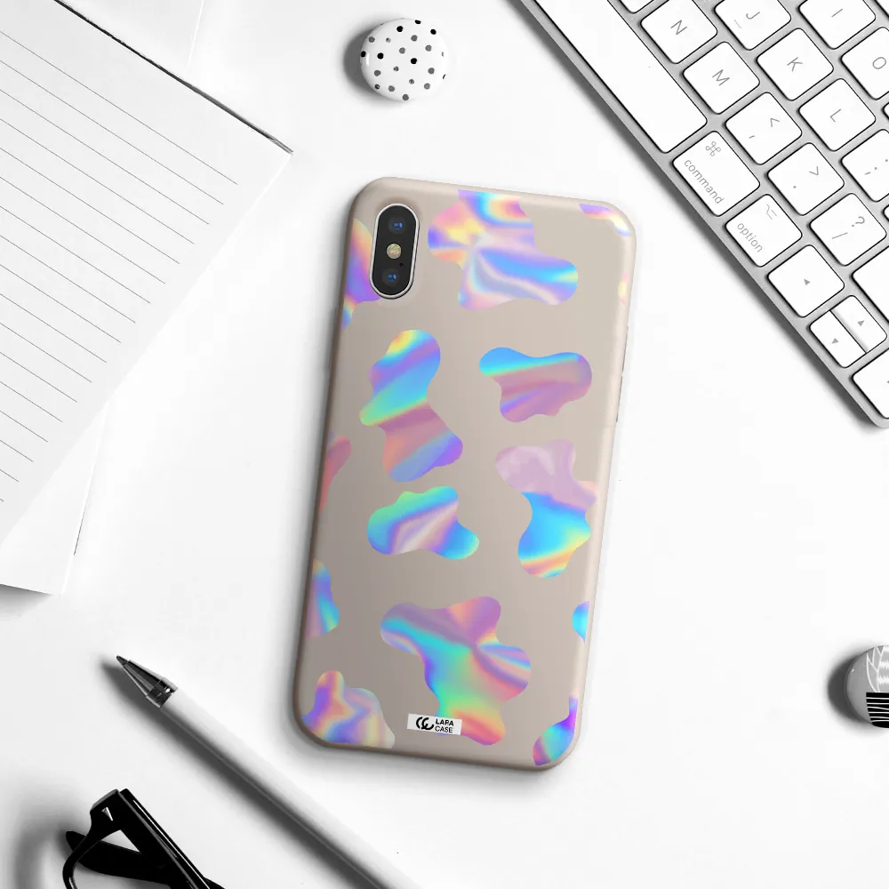 Colorful Spots Apple iPhone XS Silicone Stone Case