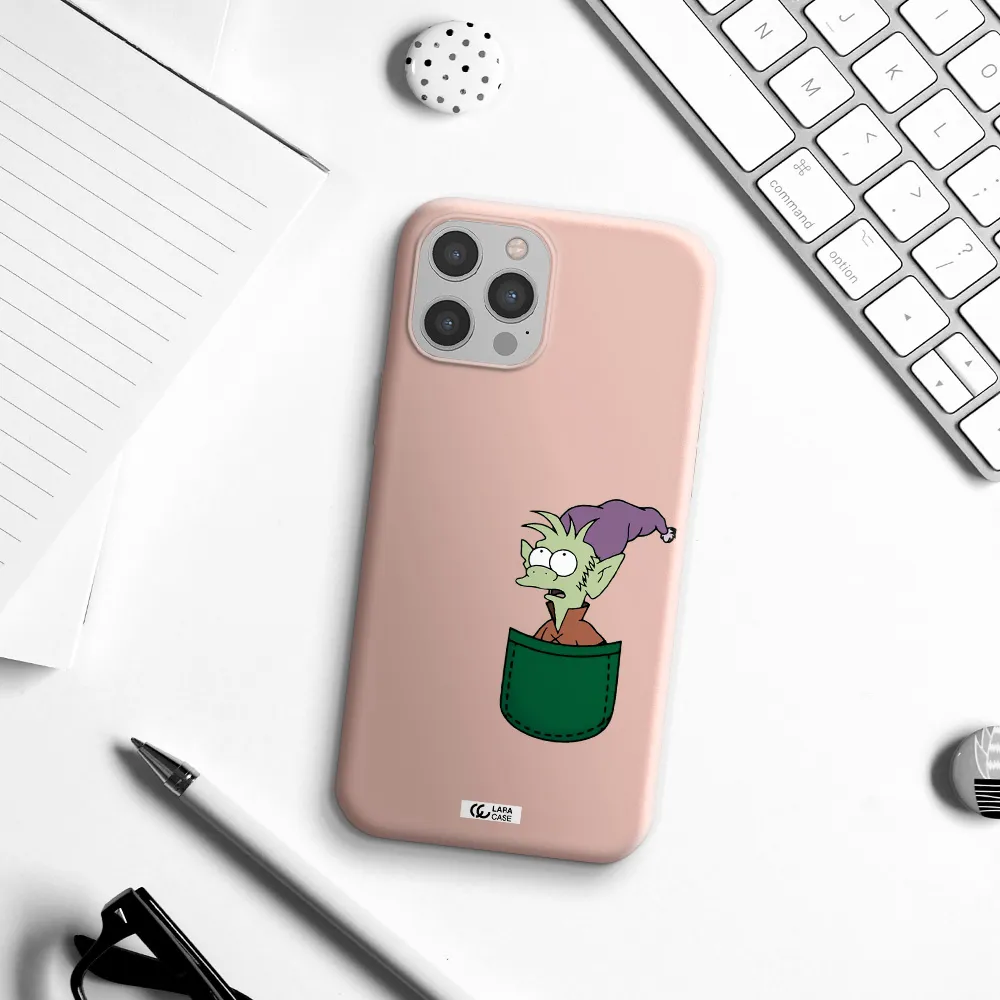 Elfo Apple iPhone 12 pro max Silicone pastel pink Case