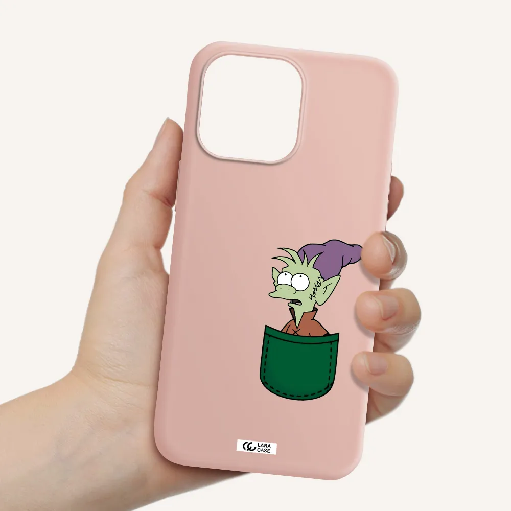 Elfo Apple iPhone 14 pro max Silicone pastel pink Case