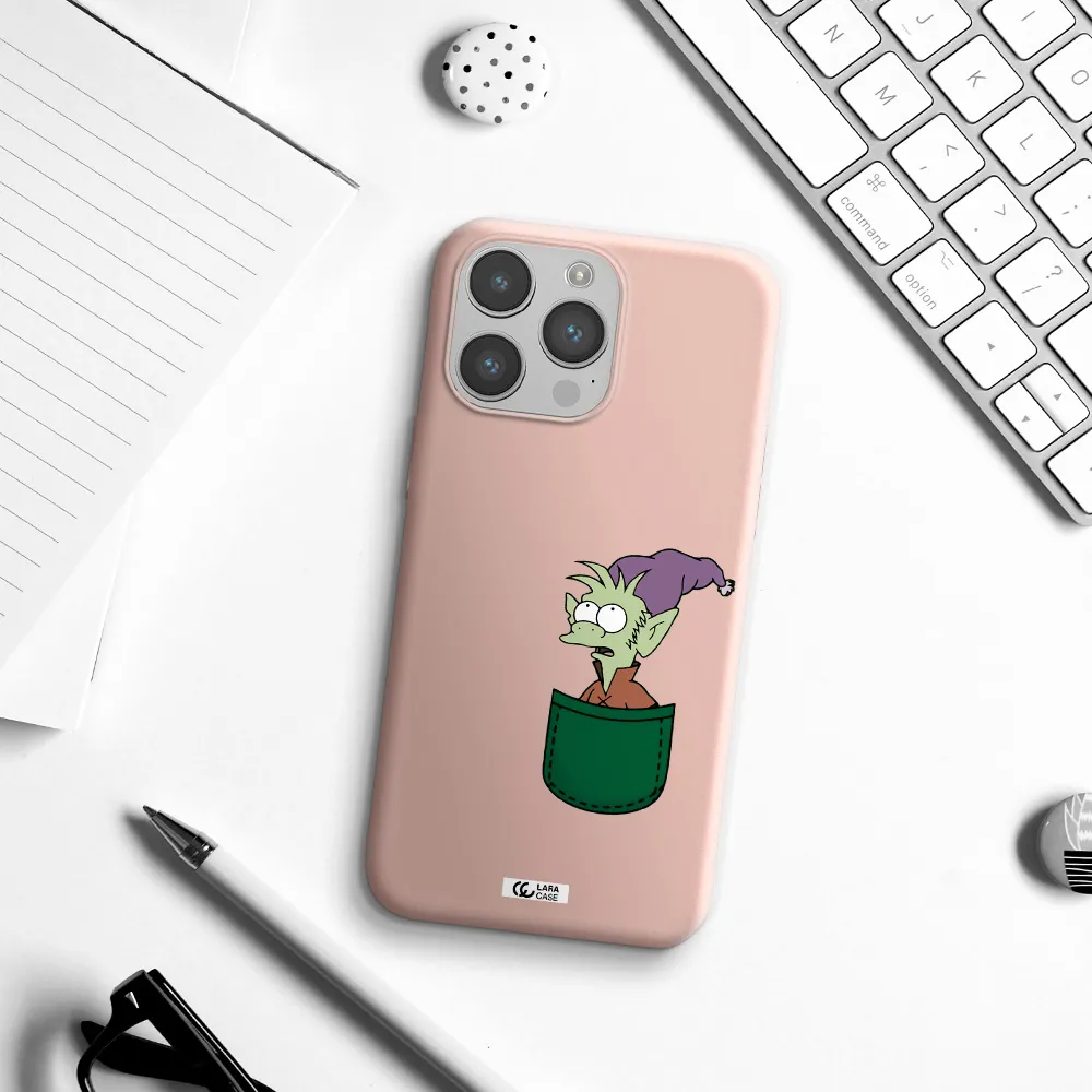 Elfo Apple iPhone 14 pro max Silicone pastel pink Case