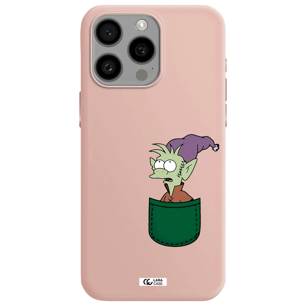 Elfo Apple Iphone 15 Pro max Silicone pastel pink Case