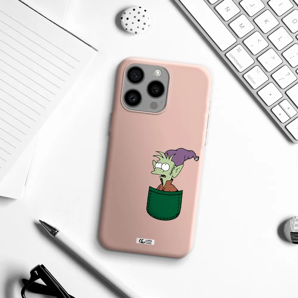 Elfo Apple Iphone 15 Pro max Silicone pastel pink Case