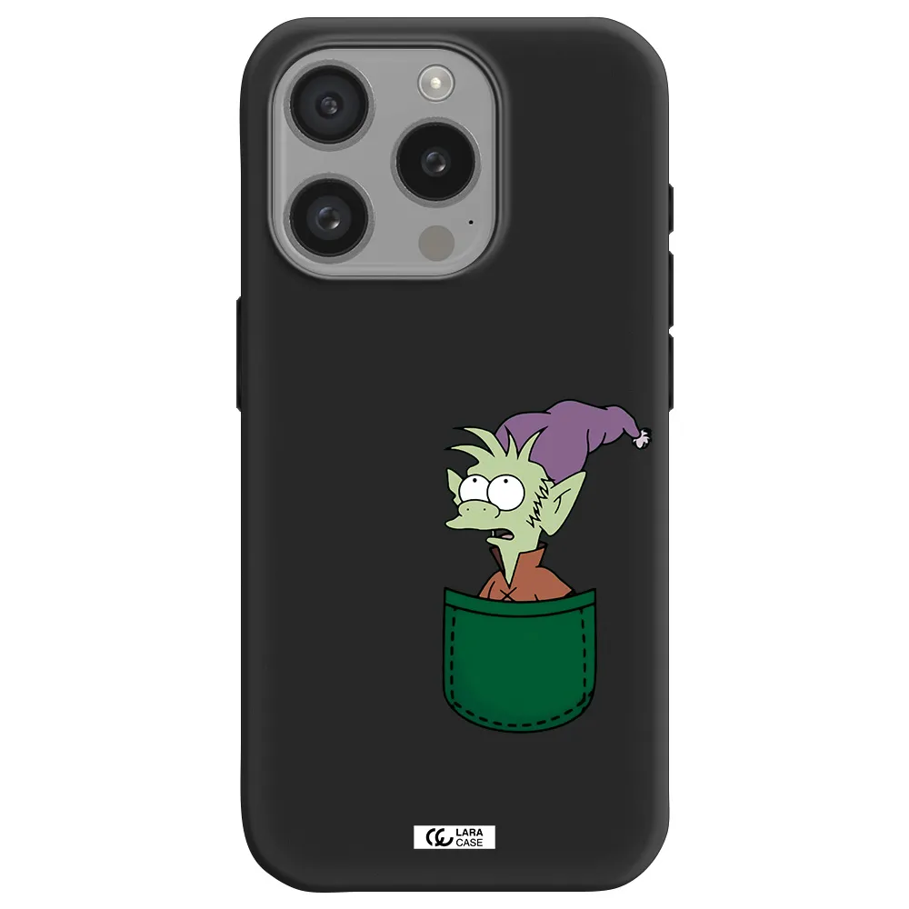 Elfo Apple Iphone 15 Pro Silicone Black Case