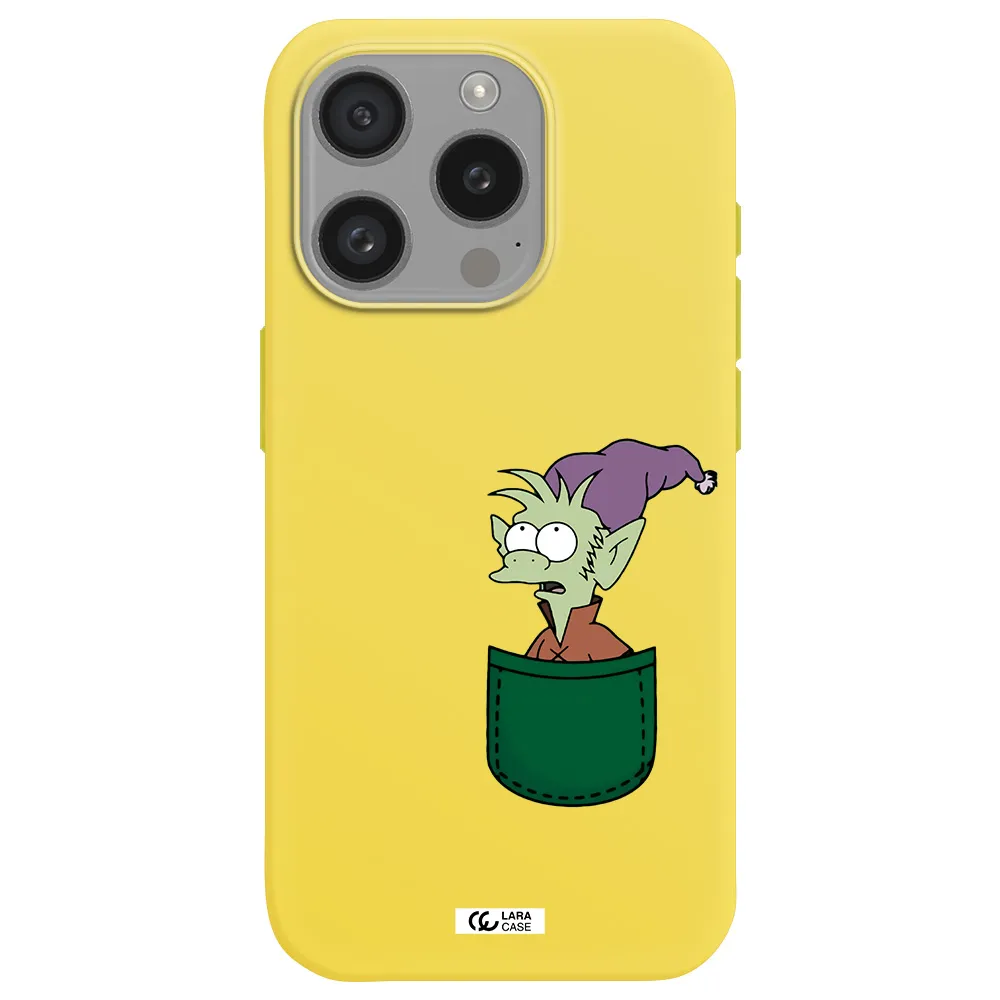 Elfo Apple Iphone 15 Pro Silicone Canary Yellow Case